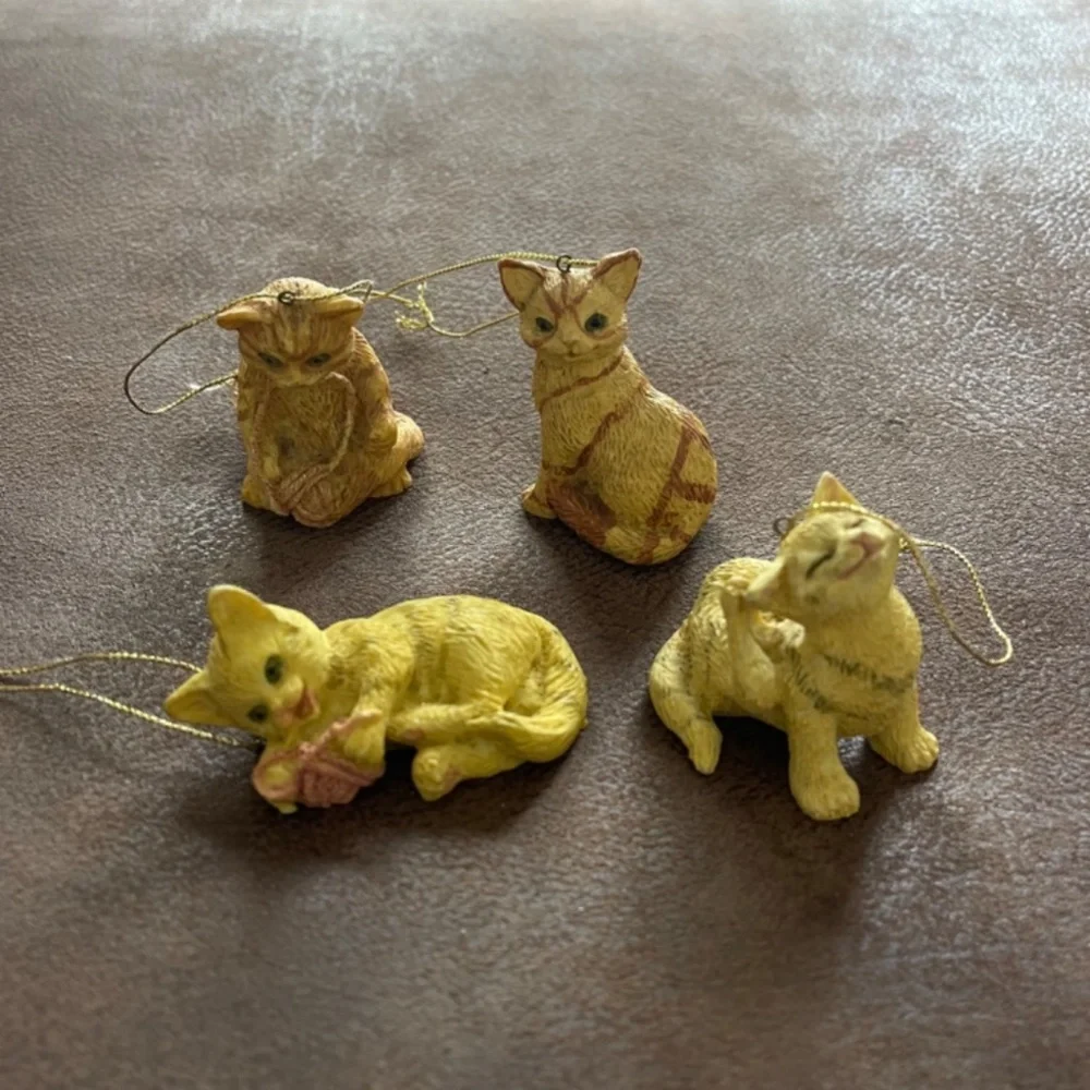 Christmas Ornaments Cats Set of 4 pcs